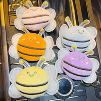 Porte-clés en peluche abeille très vendu, animal en peluche de haute qualité, pendentif en peluche, porte-clés pendentif