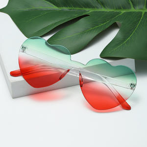 女性用UV400光学勾配レンズパーティーミラー<span class=keywords><strong>2025</strong></span>新ファッショナブルフレームレスPC素材グラデーションサングラス - Product Image 2