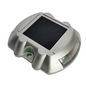 <span class=keywords><strong>Panneau</strong></span> solaire rond avec lumière LED œil de chat, batterie solaire intégrée, signalisation routière LED, lumière clignotante, éclairage de voie - Product Image 6