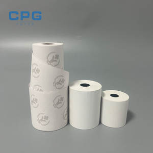 Rouleau de papier de reçu de qualité industrielle, écologique, thermosensible, impression arrière, faible poussière, 57x45mm, 55gsm - Product Image 1