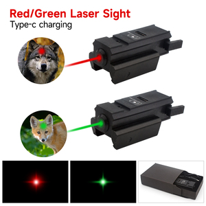 Syqt chiến thuật có thể sạc lại màu đỏ/màu xanh lá cây điểm tham quan Laser săn bắn kim loại định vị với pin bao gồm - Product Image 5