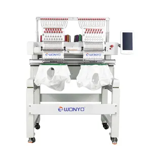 WONYO 3d french embroidery lace Hot Sales 2 Head Computerized Embroidery Machine For Shirts