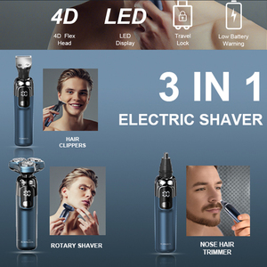 Rasoir électrique pour homme 3-en-1, tondeuse à barbe, nez, pattes et corps, sans fil, étanche IPX6, rasoir de voyage contrôlé par application - Product Image 2