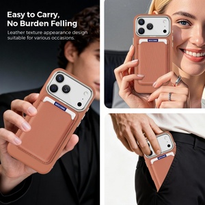 เคสโทรศัพท์มือถือแบบแม่เหล็กด้าน สำหรับ iPhone 17 12 13 14 15 16 Pro Max 17 Air พร้อมช่องใส่บัตร ป้องกันการกระแทก ฝาหลังแบบขายส่ง - Product Image 4