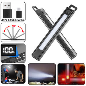 Lampe de travail magnétique pliante à chargement USB Règle d'affichage à <span class=keywords><strong>LED</strong></span> Lampe de poche étanche avec pince magnétique - Product Image 2