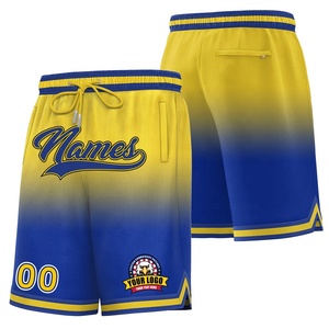 Short de basket-ball brodé personnalisé de la meilleure qualité, imprimé dégradé avec numéro de logo, short de sport vierge de la meilleure qualité - Product Image 1