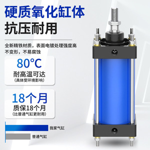 Cylindre en fer robuste Tianqi XINDE QGB II QGA QGS 80 100 125 160 200 250 320 400 à double action fileté - Product Image 4