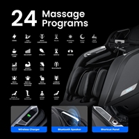 Fauteuil de massage zéro gravité pour le corps entier avec modes de thérapie thermique et télécommande, relaxation ultime pour le dos, les épaules et les bras