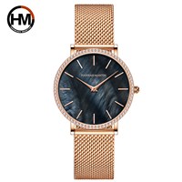 Usine de montres HANNAH MARTIN, OEM ODM, montres élégantes pour femmes en acier inoxydable, personnalisation du logo de votre marque, montres minimalistes pour femmes