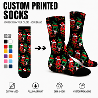 Chaussettes de sport personnalisées Mushafier OEM pour adultes - Chaussettes sans couture respirantes à séchage rapide absorbant la transpiration résistantes aux déchirures à impression numérique