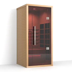 infrarotkabine souna Indoor 1 Person Sold Wooden Near Far Infrared Sauna Room for Home