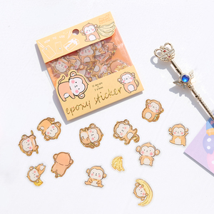 Nekoni – autocollants à paillettes en cristal, flocons Kawaii, Animal mignon, Laser en <span class=keywords><strong>vinyle</strong></span>, téléphone 3D, autocollants étanches, paquet - Product Image 3