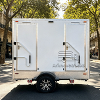 Remorque de toilettes mobiles de luxe VIP à 2 postes de service, personnalisée, pour événements extérieurs