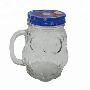 Producto caliente de <span class=keywords><strong>la</strong></span> forma del buho tapa paja <span class=keywords><strong>restaurante</strong></span> mason jar con mango - Product Image 5