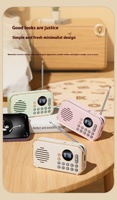 P35 Mini Retro Isi Ulang untuk Speaker 5.0 Senter Radio FM/Internet dengan Layar LED Jam Alarm & Dukungan Kartu TF