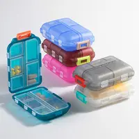 Pill Organizer Travel Pill Box Dispenser for Purse or Pocket Small