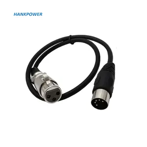 Cabo adaptador din 5pin macho para xlr 3pin, cabo macho ou fêmea de áudio