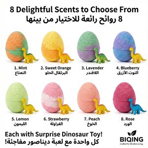 Bombe de bain pour enfants en plastique personnalisée promotionnelle, animaux en plastique, œufs de dinosaure, bombe de bain effervescente avec jouet, <span class=keywords><strong>bombes</strong></span> de bain hydratantes - Product Image 2