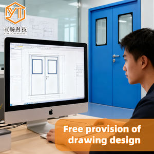 أبواب غرف نظيفة صناعية من الفولاذ المقاوم للصدأ من شركة واي تي الطبية مع ختم تي بي إي وقلب من الألومنيوم على شكل خلية النحل، معتمدة من الآيزو/سي إي للاستخدام في المستشفيات - Product Image 6