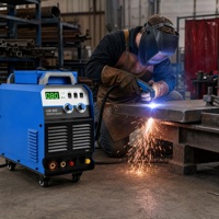 Découpeur plasma et soudeuse à l'arc 2-en-1 robuste 220V/380V, coupe 25mm, torche 15m, découpe sans contact, machine portable sur roues