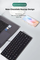 Keyboard USB Desktop Laptop Berkabel Mini Tanpa Suara Dapat Disesuaikan LOGO