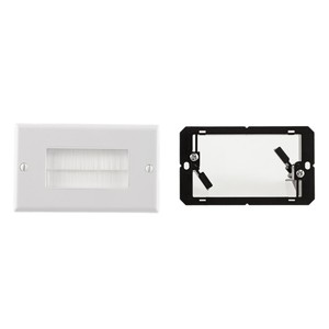 Prix usine 1 ensemble de plaque murale de <span class=keywords><strong>brosse</strong></span> avec support câble passer à travers l'insert avec couvercle de décorateur à gang unique - Product Image 2