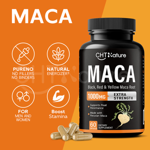 Erkekler için CHTNature özel etiket <span class=keywords><strong>Maca</strong></span> kök kapsül güç <span class=keywords><strong>500mg</strong></span> 1000mg siyah <span class=keywords><strong>Maca</strong></span> kapsül - Product Image 4