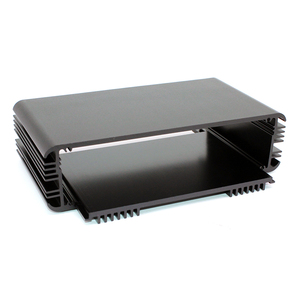 Boîtier électronique en aluminium anodisé <span class=keywords><strong>noir</strong></span>, longueur personnalisée avec panneaux extrémités, 6063mm - Product Image 3