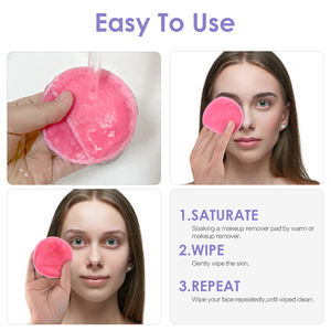 Tampons démaquillants réutilisables avec logo personnalisé avec sac à linge <span class=keywords><strong>lavable</strong></span> - Product Image 3