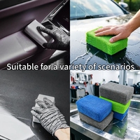 Éponge applicatrice de cire haute performance pour le detailing automobile, tampon en mousse microfibre pour polissage, lustrage, application de revêtement et nettoyage facile