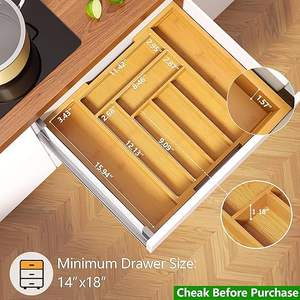 C24101004 Rectangle Bamboo Expandable American Style <b>Drawer</b> <b>Organizer</b> - Product Image 4
