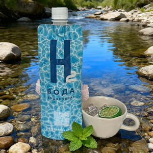 Pochette à bec verseur personnalisable en PE recyclable de 300 ml avec impression en héliogravure pour eau minérale et boissons - Product Image 3