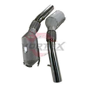 Vortex <b>Universal</b> High Flow Stainless Steel 1.5mm Thick Mirror Polished Exhaust Downpipes for Maserati Gran Turismo 24-Month - Product Image 5