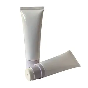 Custom White Plastic Soft Cosmetic Sponger Tube für 30ml BB Cream Easy Squeeze Foundation Tube mit Schwamm applikator