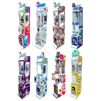 Funpark Mini machine à griffes Grue en peluche à pièces pour les arcades de boutiques et lieux de divertissement Comprend un accepteur de billets