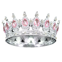 Nouvelle couronne en plastique et en cristal, élégante pour la mariée, décoration de gâteau de fête