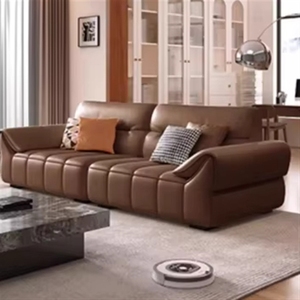 Set di Divani in Pelle per Soggiorno, Stile Moderno Europeo <span class=keywords><strong>Contemporaneo</strong></span> - Product Image 3