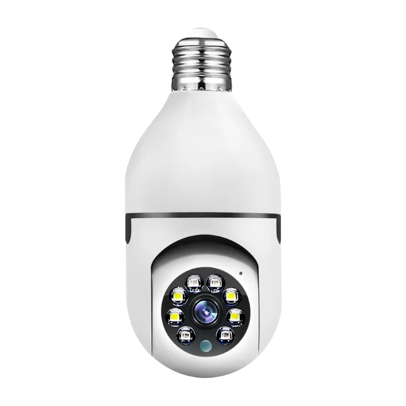 L 3MP HD Indoor Bulb Light Camera Night Vision CMOS Human Tracking Two-way Voice Dual-Screen Viewing Phone APP