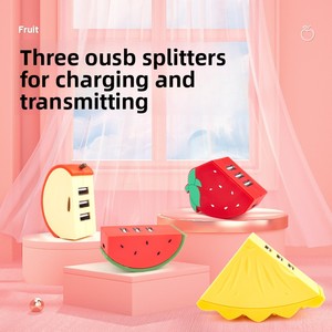 Hubs <span class=keywords><strong>Usb</strong></span> Apple Fraise Fruits Mignons <span class=keywords><strong>USB</strong></span> 2.0 Transfert de données Multiport Fruit Type C <span class=keywords><strong>Hub</strong></span> <span class=keywords><strong>USB</strong></span> pour le travail au <span class=keywords><strong>bureau</strong></span> - Product Image 2