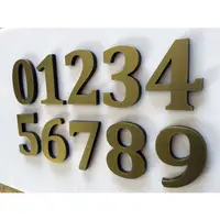 Verchromte Brief Tür Anzahl Haus Anzahl Set Messing Buchstaben Klebstoff Anzahl Metall Zeichen