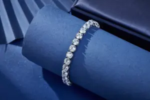 HipHop Jewelry 3mm Square Tennis Bracelet For Women Tennis Chain Micro Set Square Zircon Bracelets