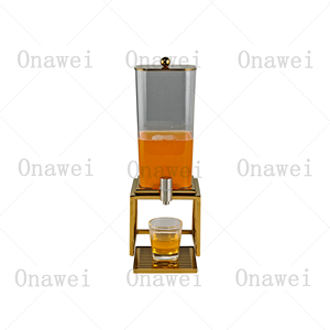 Onawei vàng thép không gỉ 3/6/9L nước ép trái cây Dispenser máy trong suốt container uống máy rút nước giải khát Dispenser - Product Image 3