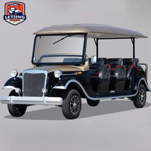 Bán Hot Burgundy/Đen Retro điện tham quan xe, 8 chỗ ngồi cổ điển du lịch xe cho danh lam thắng cảnh tại chỗ - Product Image 5