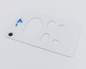 แผ่นอะคริลิกพีซีแบบมีกาวในตัว พิมพ์ลายสกรีนสีขาว ตัดด้วยเครื่อง CNC พร้อมรูสำหรับติดตั้งด้านหลัง สำหรับแผงด้านหน้า - Product Image 2