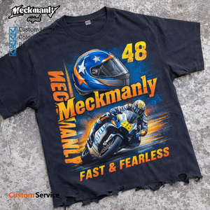 T-shirt pour homme Meckmanly, manches courtes, col rond, imprimé photo, coupe décontractée, tissu en jersey de coton respirant - Product Image 5