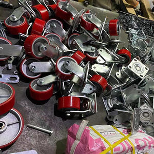 WBD Hersteller 300kg Rollen <span class=keywords><strong>6</strong></span> Zoll PU Rollen Räder Eisenkern Castora Räder - Product Image 6