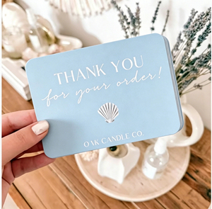 Tarjetas de Agradecimiento de Alta Joyería, Papel Artístico Personalizado, Impresión Digital, Marca YD, Regalo para Eventos - Product Image 6