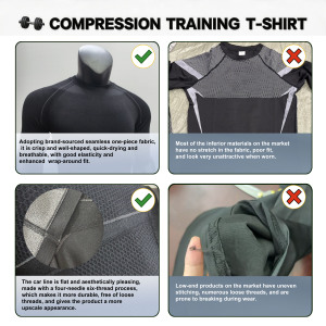 T-shirt de compression sans couture pour homme, personnalisé OEM, imprimé inspiré de <span class=keywords><strong>Superman</strong></span>, coupe ajustée, anti-humidité, pour la gym et l'entraînement - Product Image 2