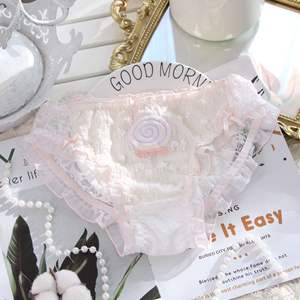 กางเกงในผู้หญิงไซส์ใหญ่ ดีไซน์น่ารัก โบว์สวยงาม ระบายอากาศได้ดี น้ำหนัก 100 กก. ยี่ห้อ Dalian Half Awakening Mary สไตล์ญี่ปุ่น เซ็กซี่บริสุทธิ์ - Product Image 3