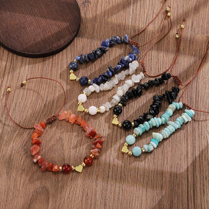 Nouveauté <span class=keywords><strong>Bracelet</strong></span> en pierres perlées Cristal violet original Cristal jaune Pierre concassée Perle ronde <span class=keywords><strong>Bracelet</strong></span> d'amour en corde <span class=keywords><strong>pour</strong></span> femmes - Product Image 3